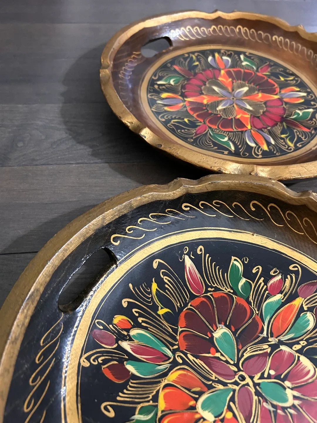 Set of 2 Decorative Wooden Trays image indicator(3)