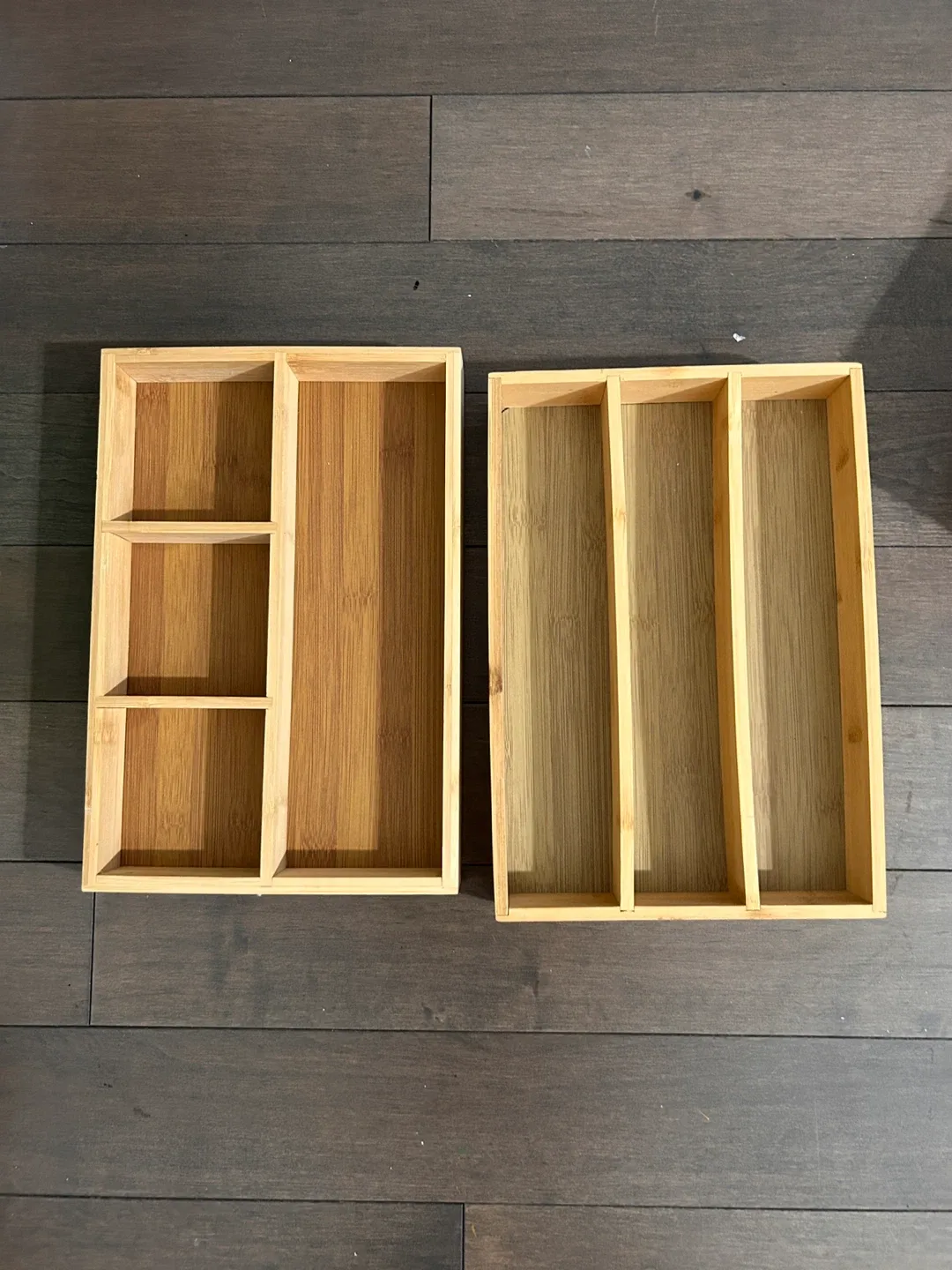 Bamboo Drawer Organizers - Set of 2