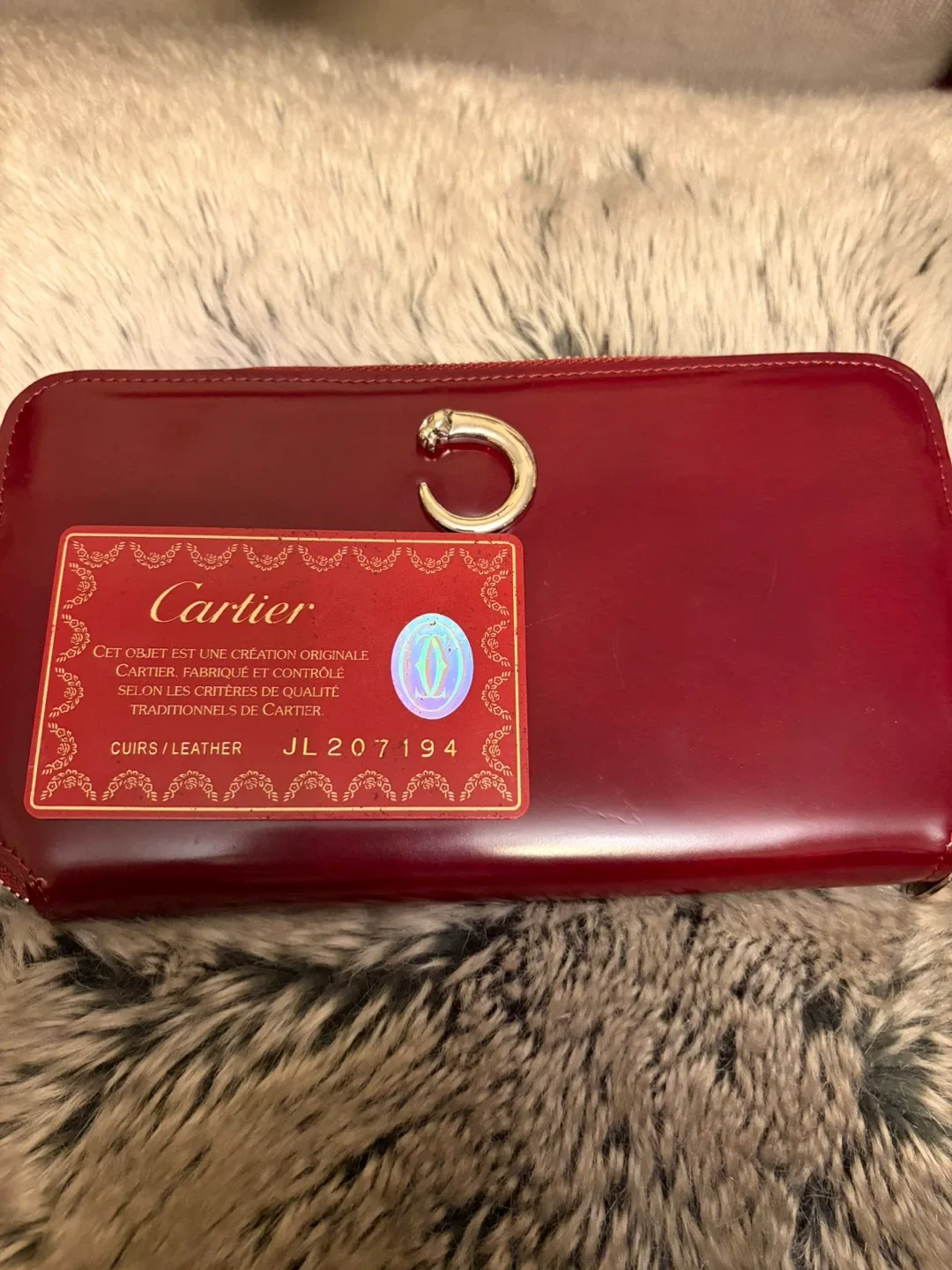 Cartier Red Leather Wallet