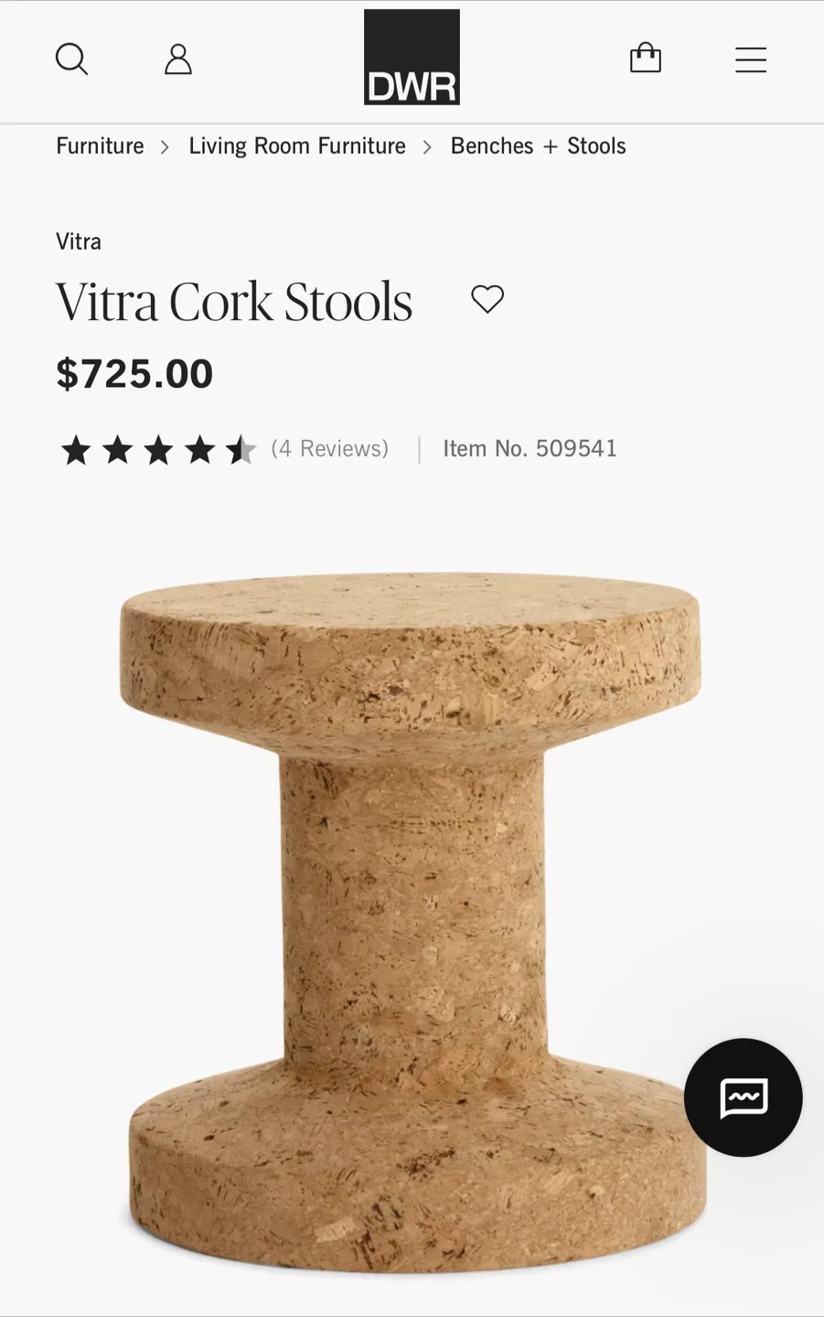 Vitra Cork Stool - Side Table by Jasper Morrison