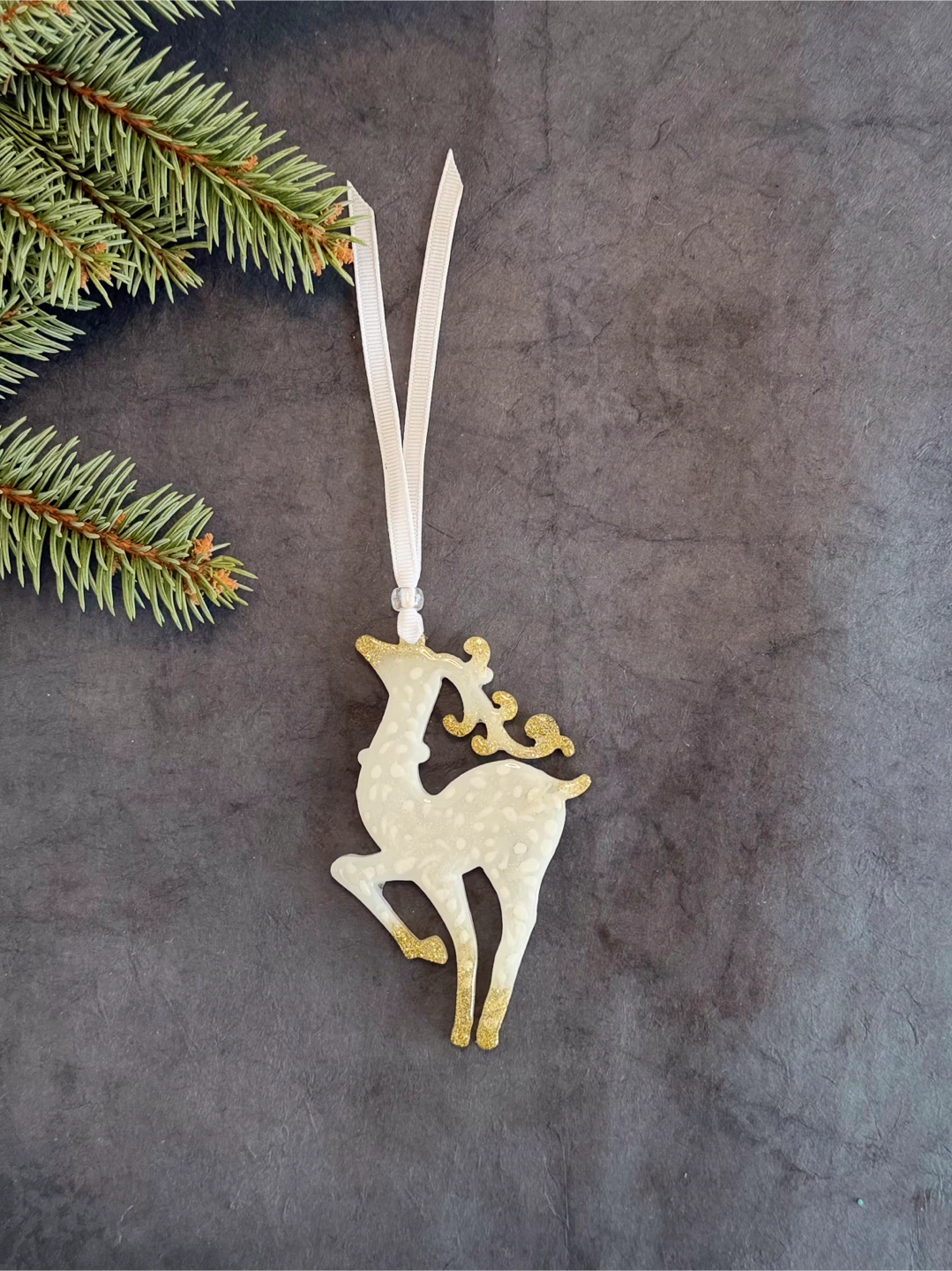 Handmade Christmas Ornament Set | Epoxy Resin | 6 pieces - photo 3
