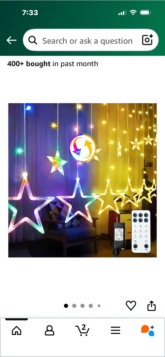Star String Lights with Remote  - New! image indicator(4)