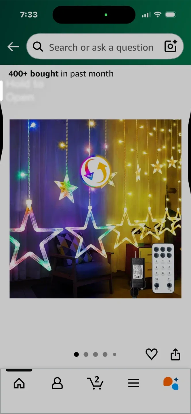Star String Lights with Remote  - New!