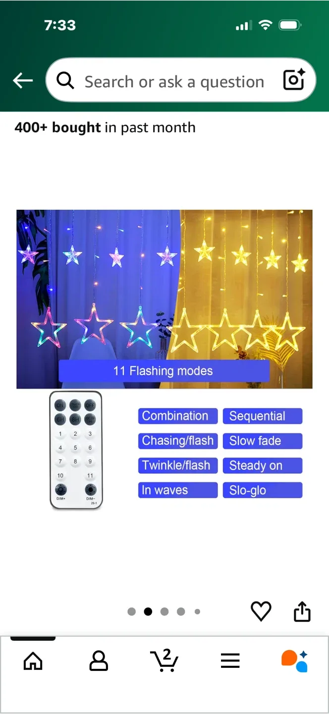 Star String Lights with Remote  - New! image indicator(3)