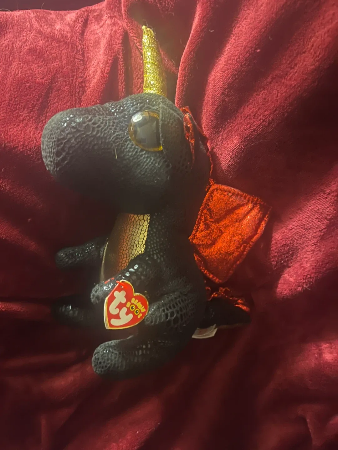 Ty Beanie Boo Black Dragon Plush image indicator(5)
