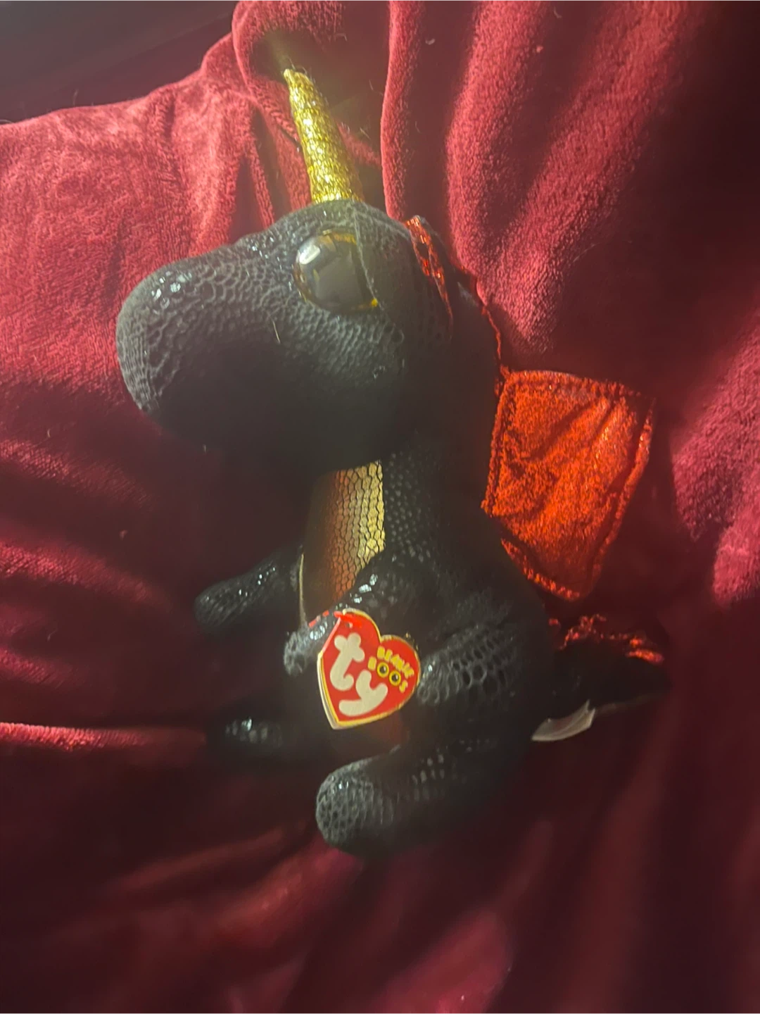 Ty Beanie Boo Black Dragon Plush - photo 2