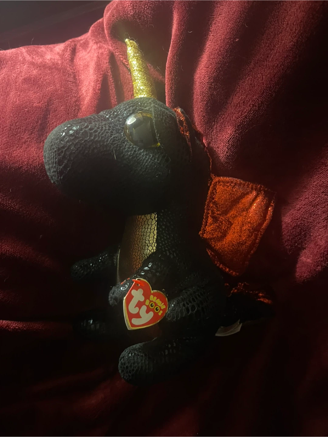 Ty Beanie Boo Black Dragon Plush - photo 3