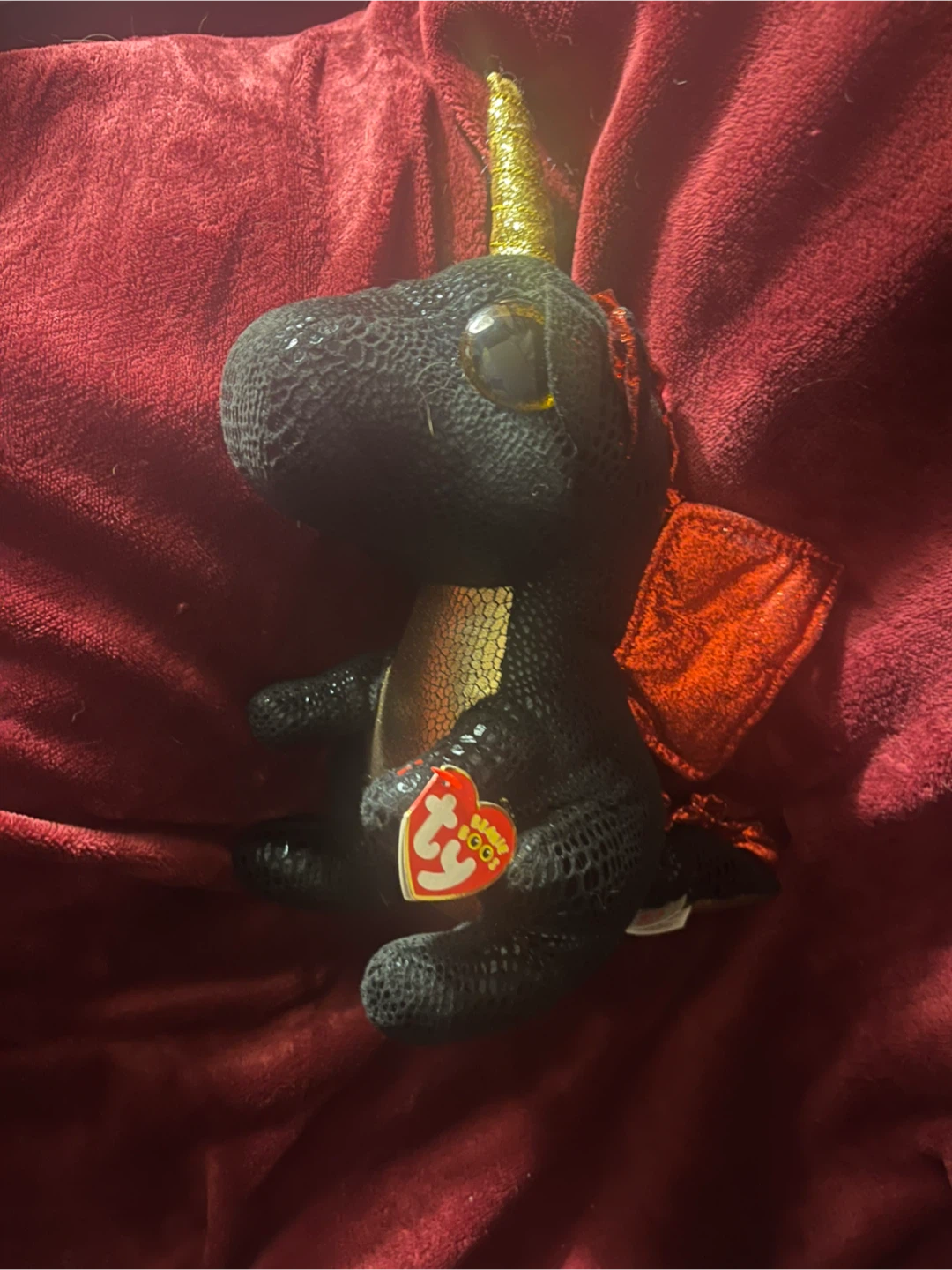 Ty Beanie Boo Black Dragon Plush - photo 4