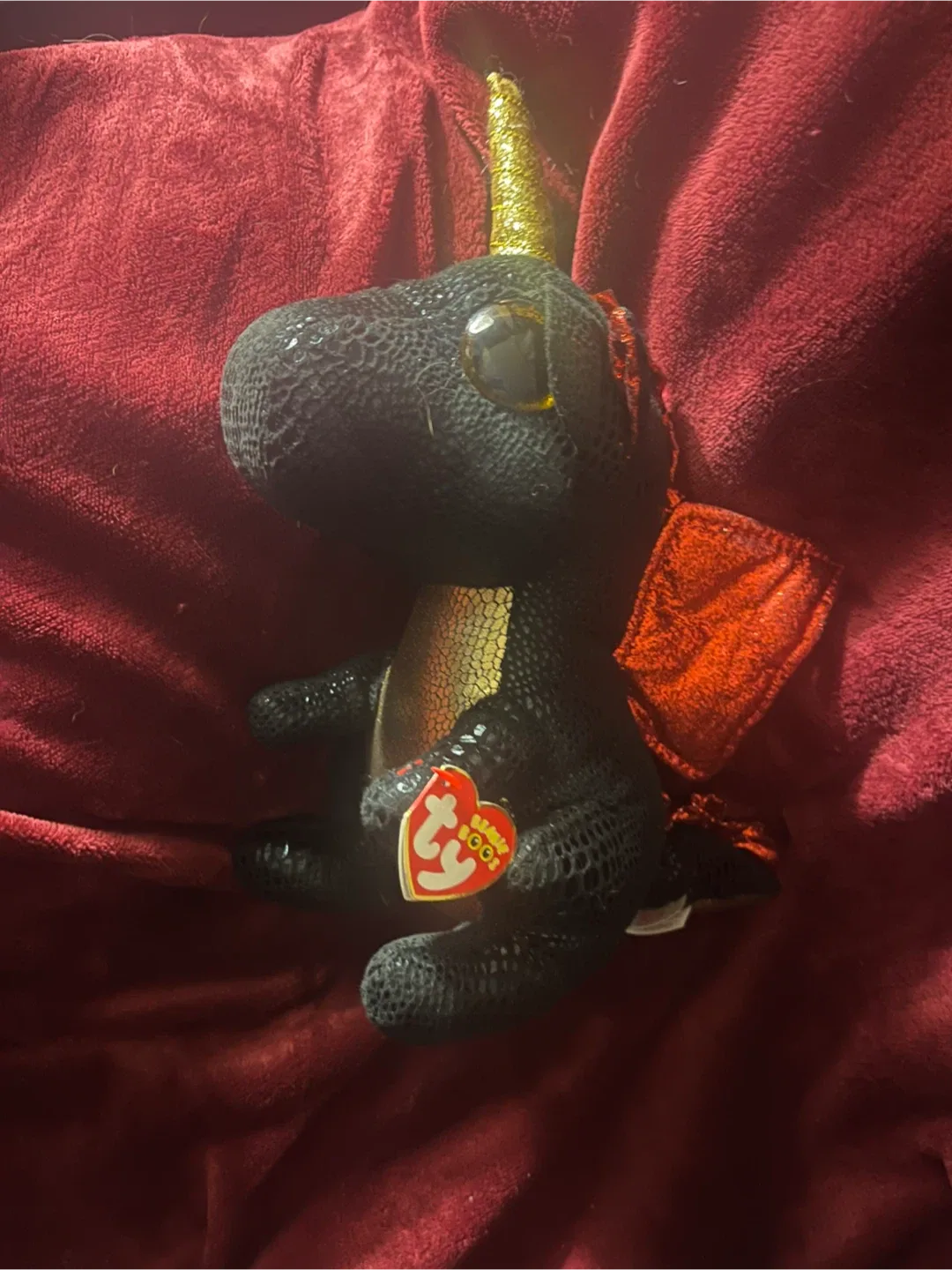 Ty Beanie Boo Black Dragon Plush image indicator(4)