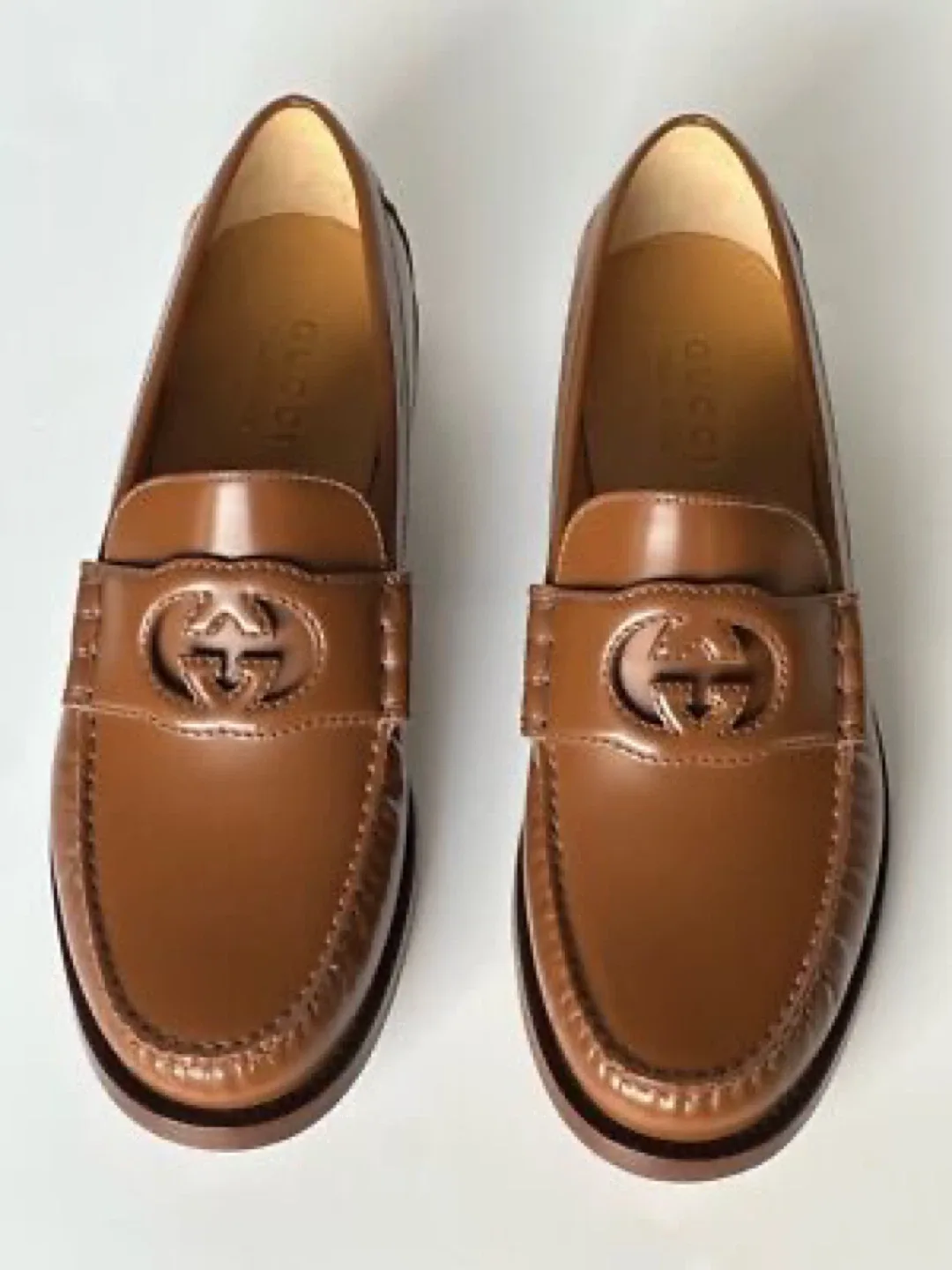 Gucci Brown Leather Loafers