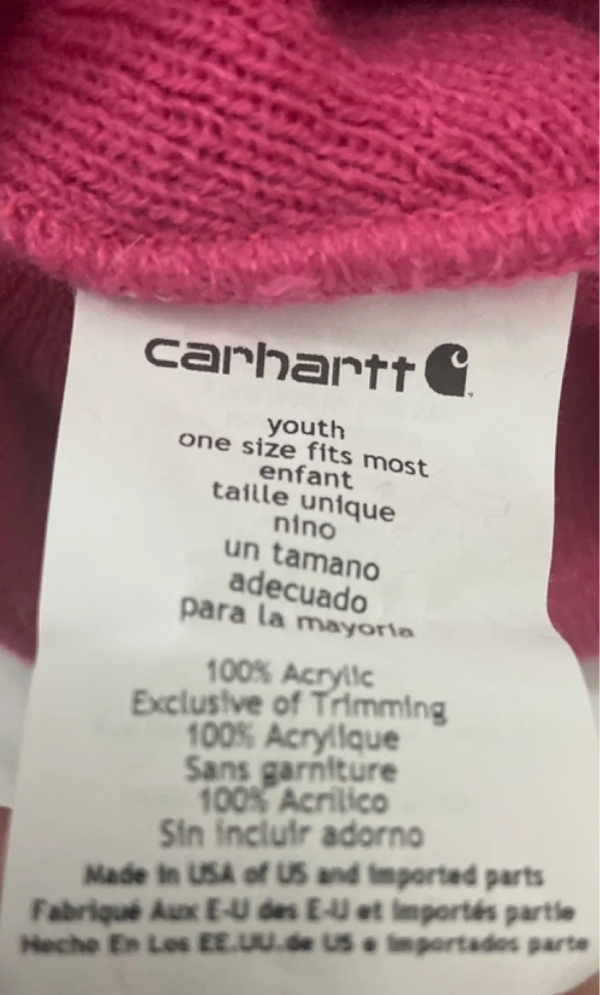 Carhartt Youth Pink Beanie - One Size image indicator(2)