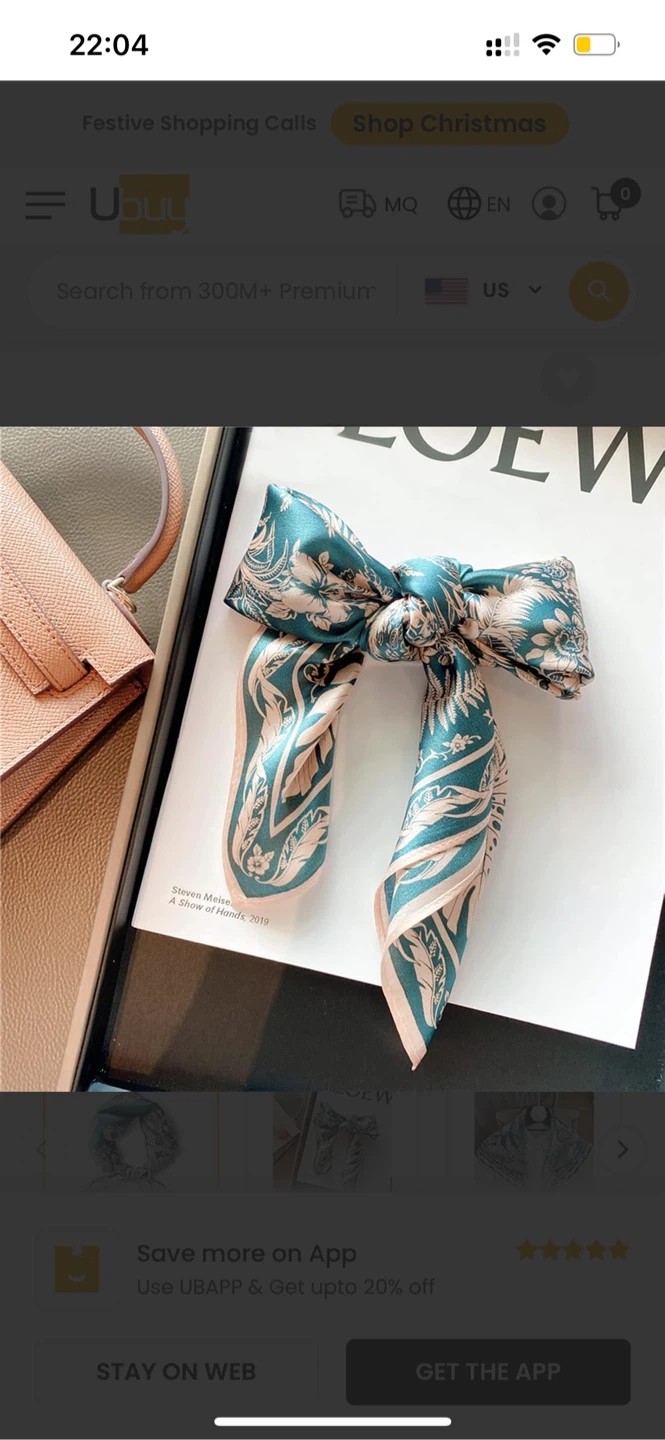 PoeticEHome Silk Square Scarf - Teal Floral Pattern