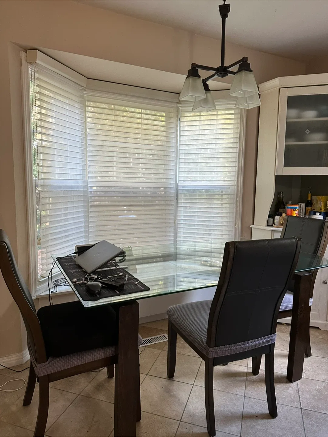 Dining table chairs are not available