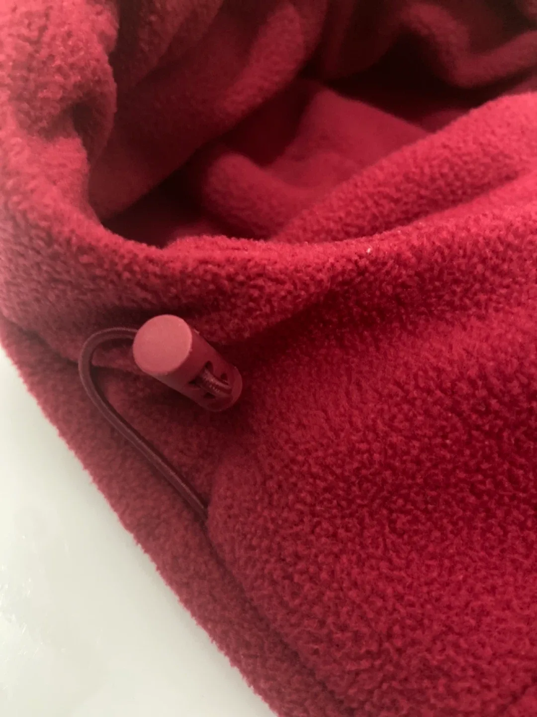 ELANG.SJ Red Fleece Full Face and Neck Cover Hood image indicator(3)