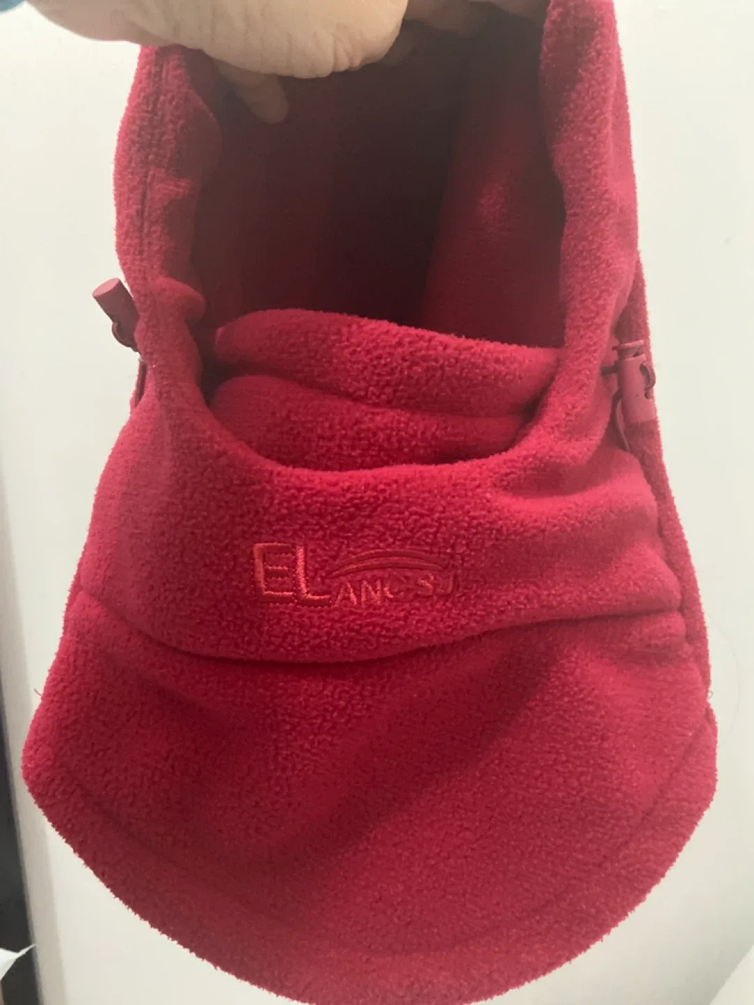 ELANG.SJ Red Fleece Full Face and Neck Cover Hood image indicator(4)
