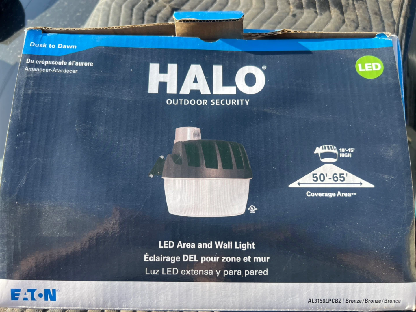 Halo Outdoor Security LED Area Wall Light