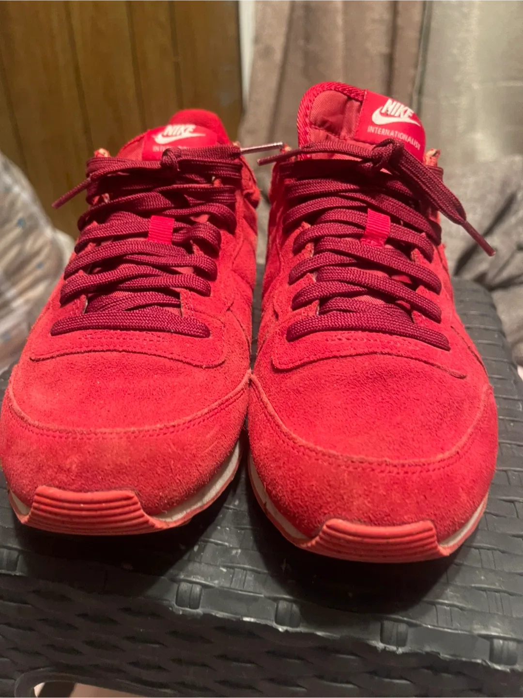 Nike Internationalist Red Suede Sneakers