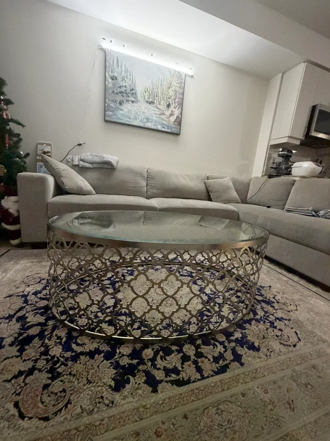 Oval Glass Top Coffee Table image indicator(2)