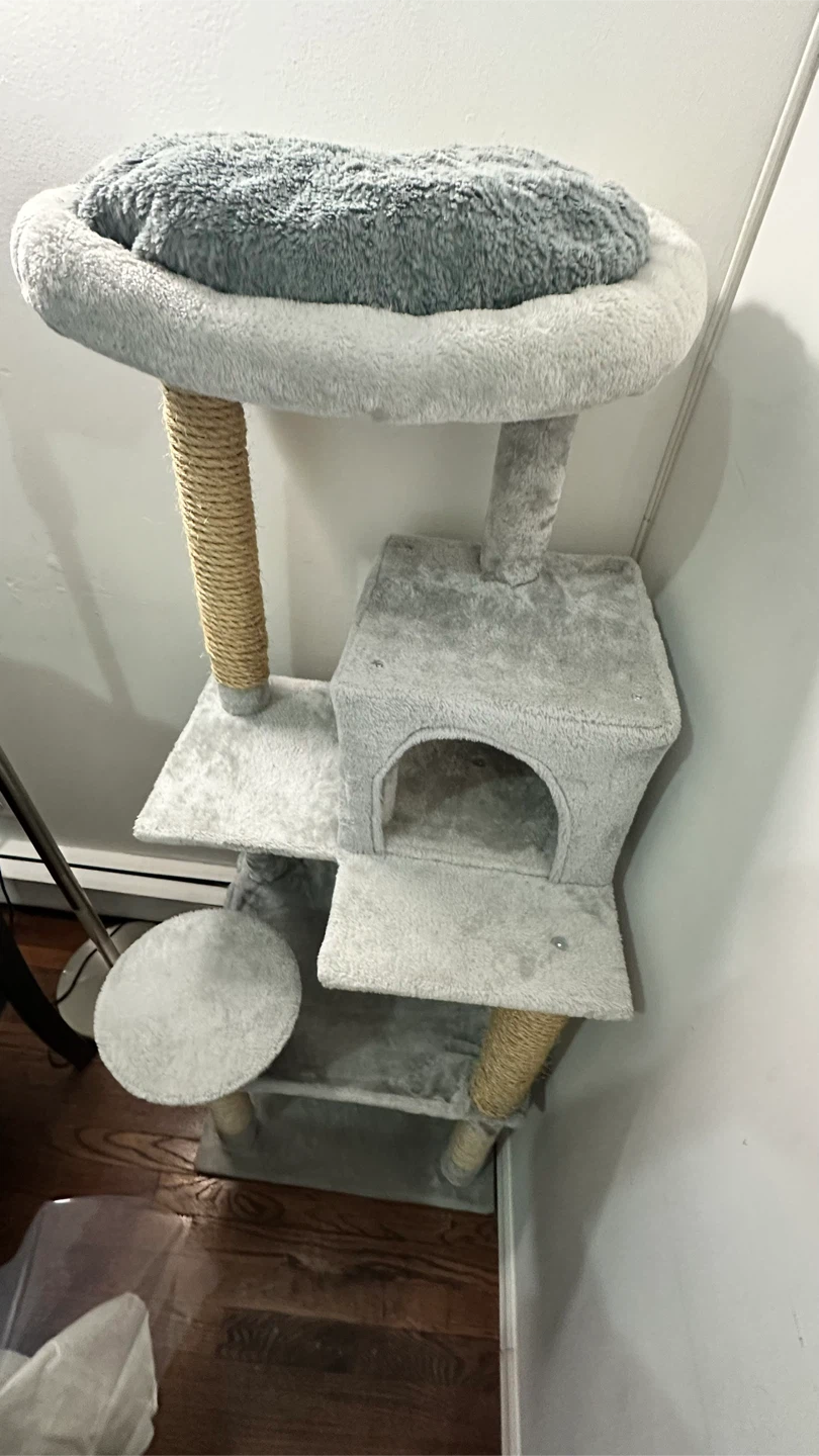 Gray Cat Tree / Cat Tower - photo 2