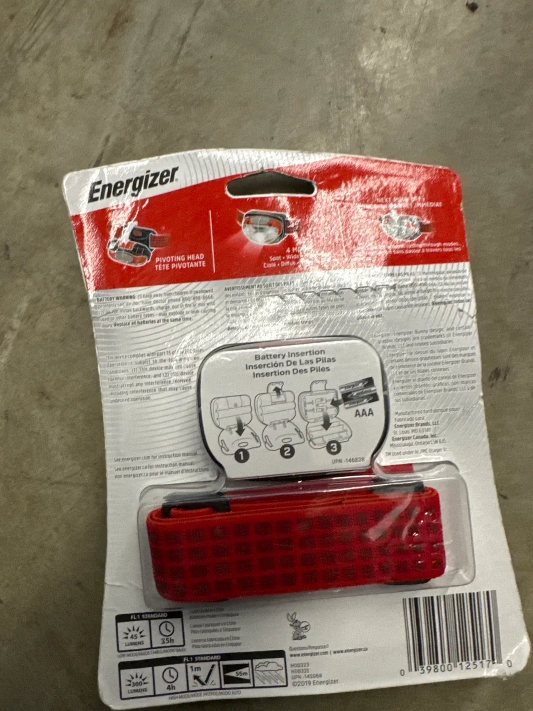 New Energizer Vision HD 300 Lumens Headlamp