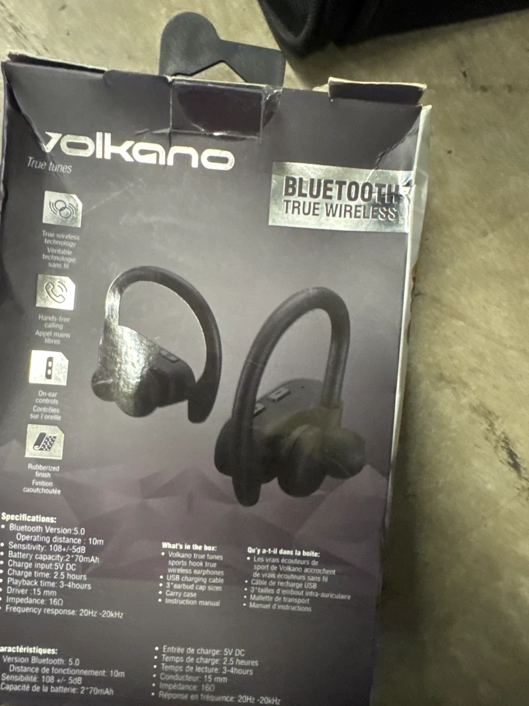 Volkano True Tunes Sports Hook Wireless Earphones - New