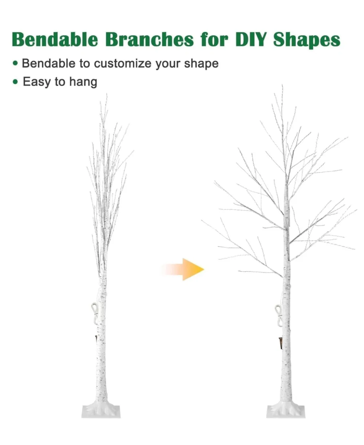 6FT LED Lighted Birch Tree image indicator(4)