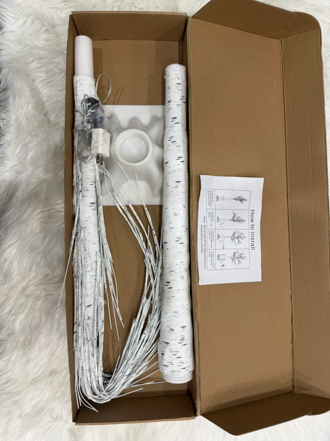 6FT LED Lighted Birch Tree