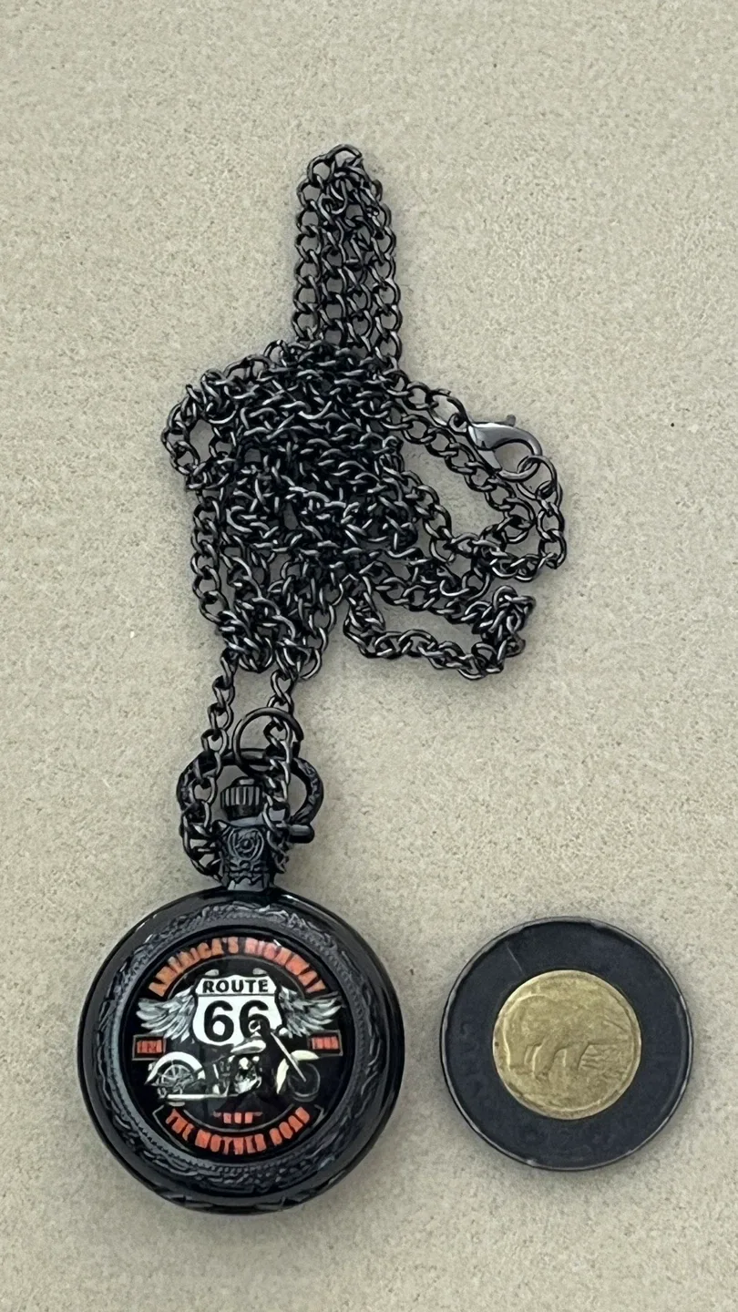 #Cleanout   Route 66 Pocket Watch - Black