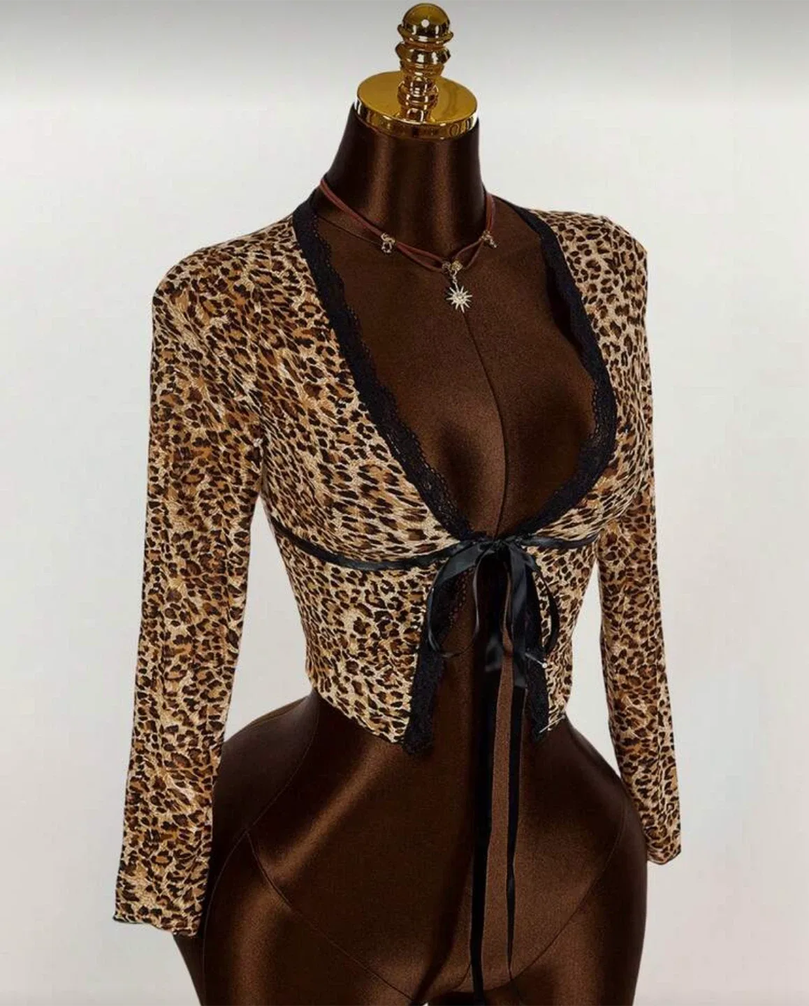 Leopard Print Long Sleeve Top image indicator(2)