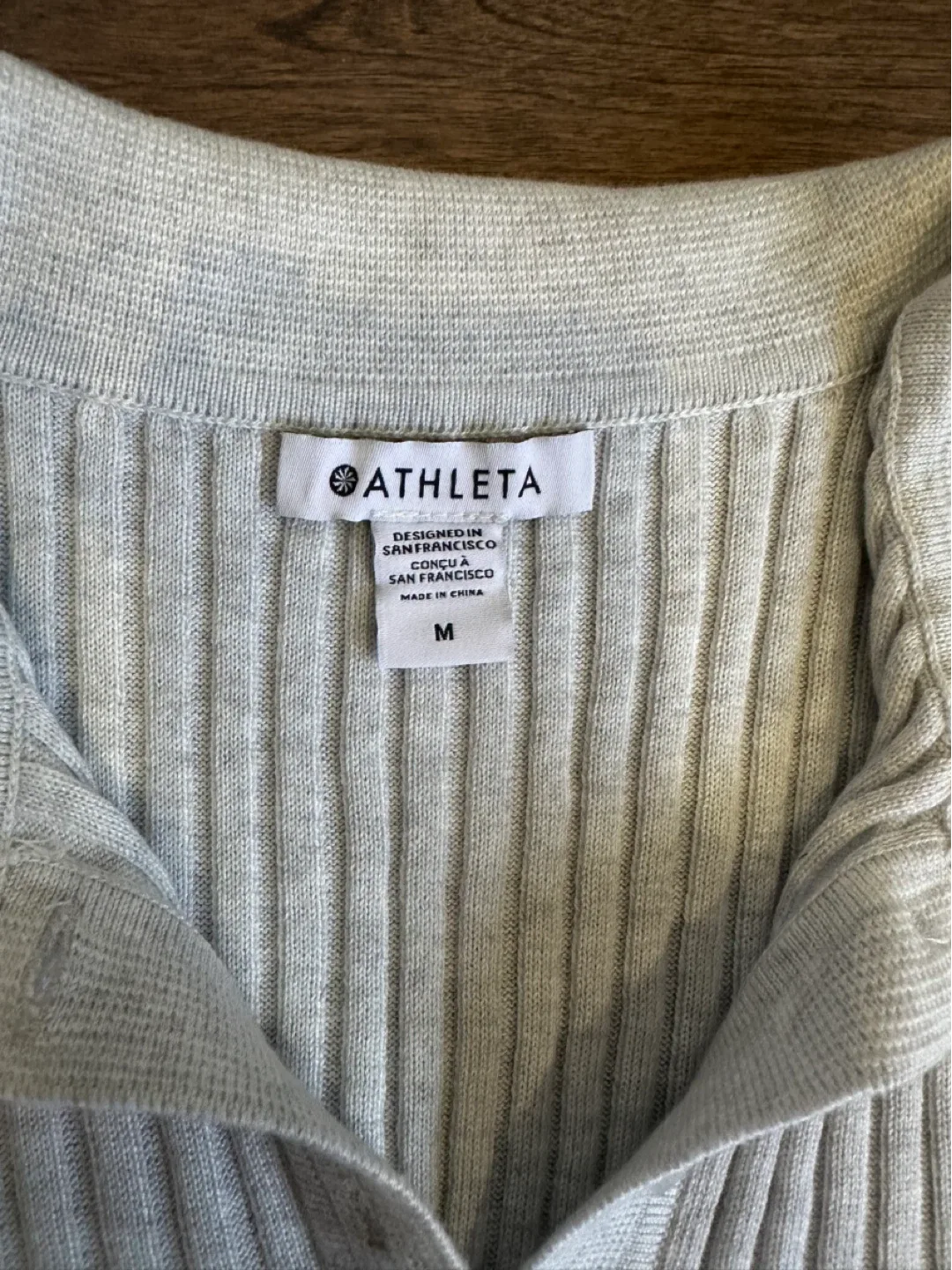 Athleta Ribbed Polo Top - Size M image indicator(2)