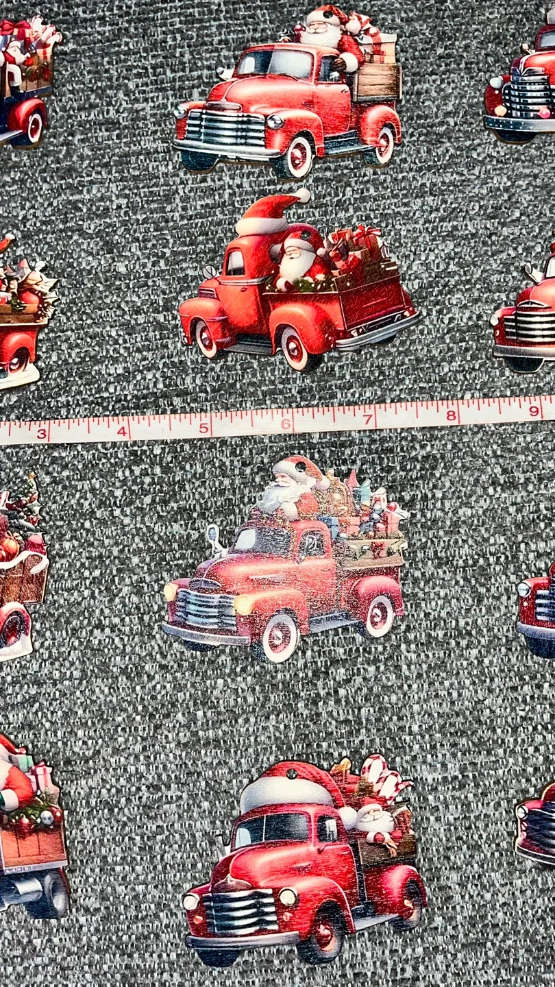 #Cleanout   Christmas Truck Wooden Ornaments image indicator(3)