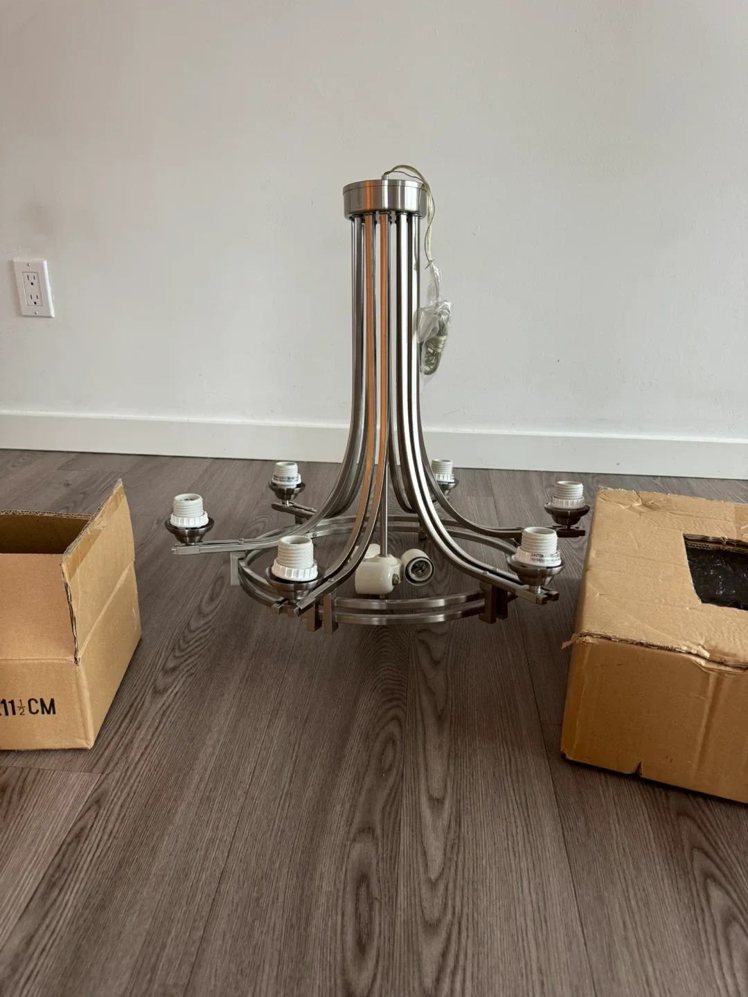 Chrome Finish 6-Light Chandelier