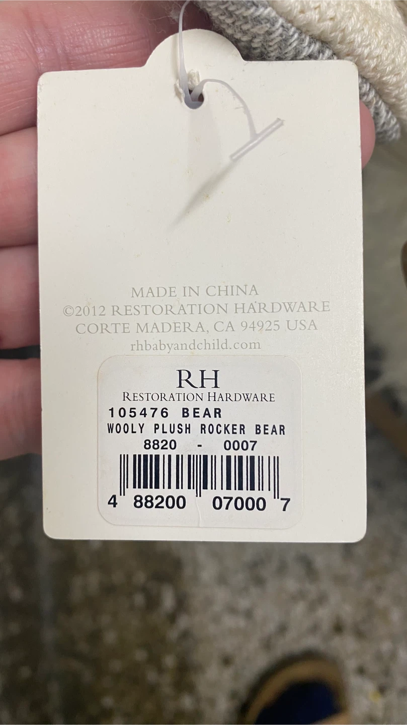 Restoration Hardware Wooly Plush Rocker Bear - photo 4