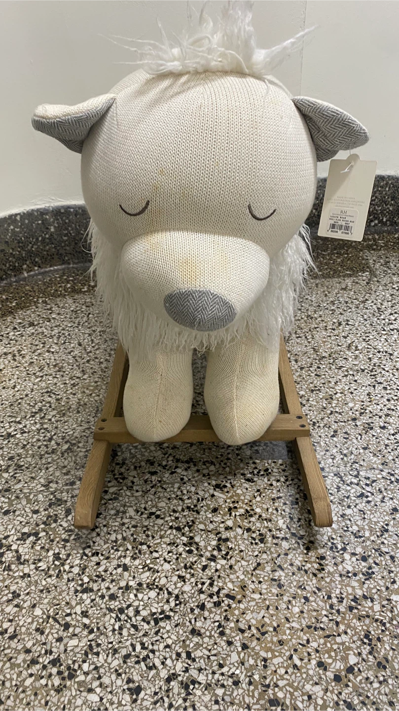 Restoration Hardware Wooly Plush Rocker Bear