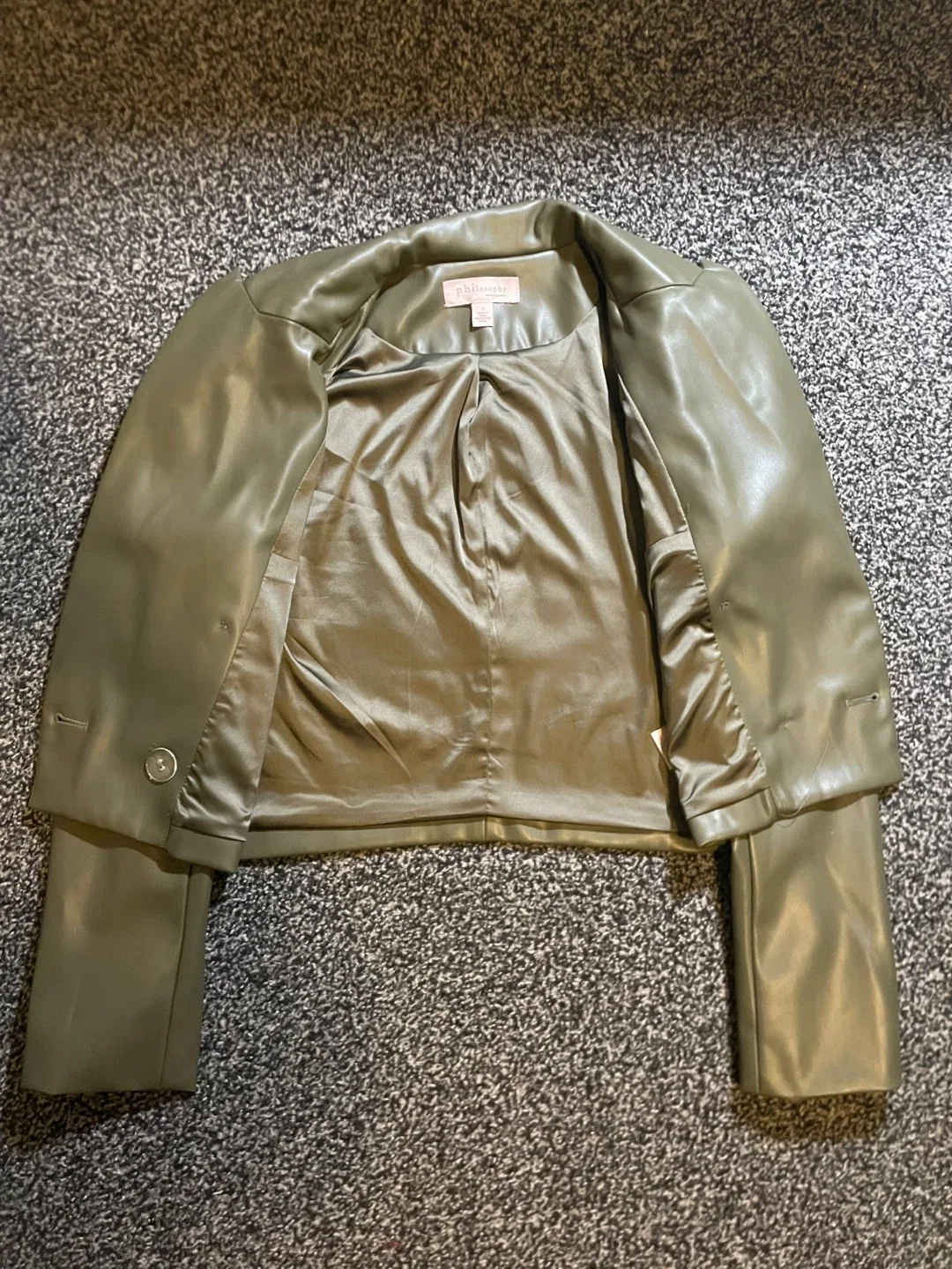 Philosophy Republic Clothing Olive Green Jacket - Size 8 image indicator(2)