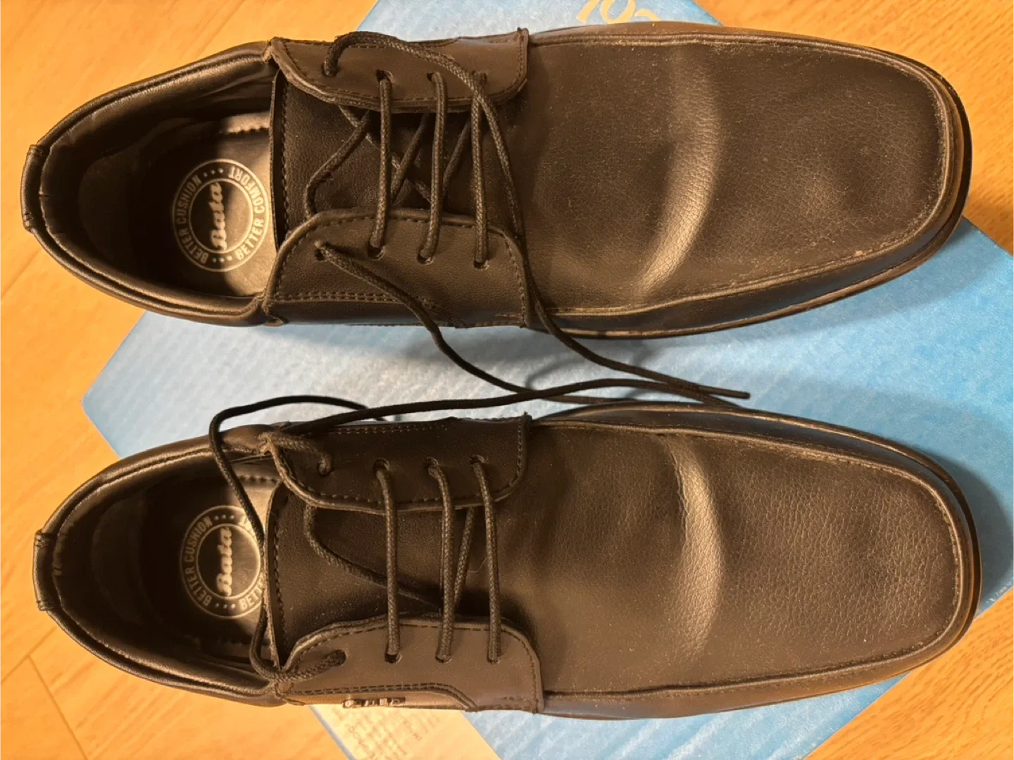 Bata Black Leather Shoes - US Size 7.5