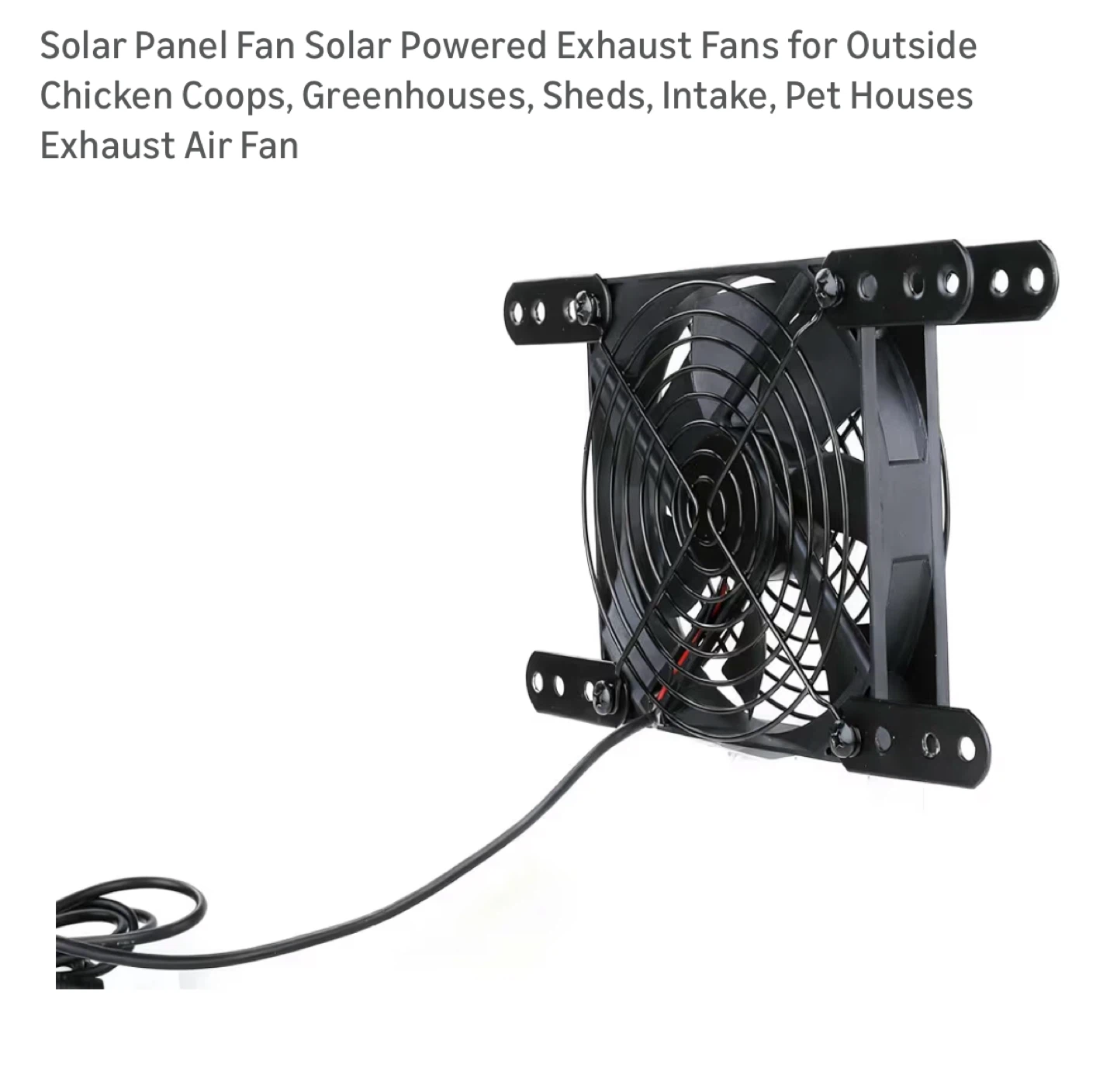 Solar Panel Fan - Exhaust Fan for Chicken Coops/Greenhouses