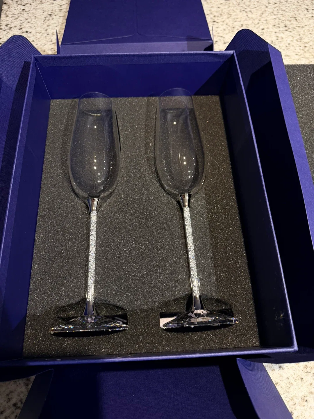 Swarovski Crystalline Toasting Flutes (Set of 2)