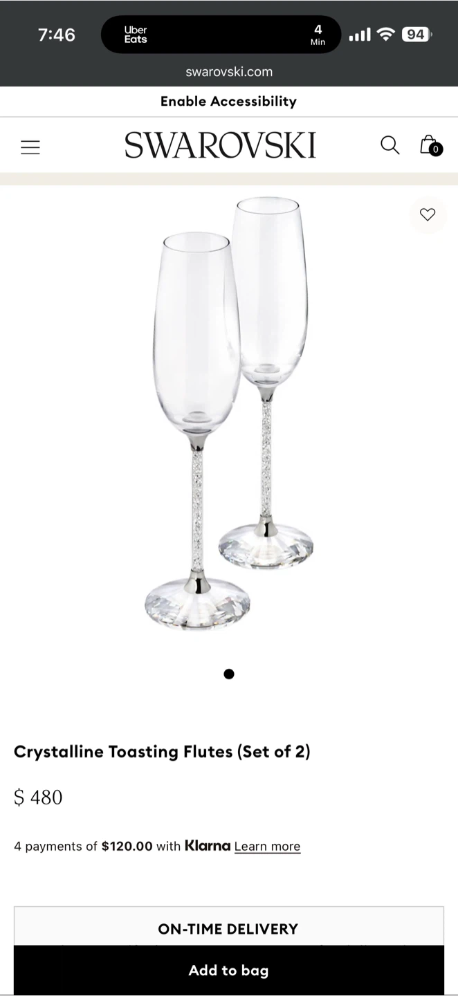 Swarovski Crystalline Toasting Flutes (Set of 2) - photo 4