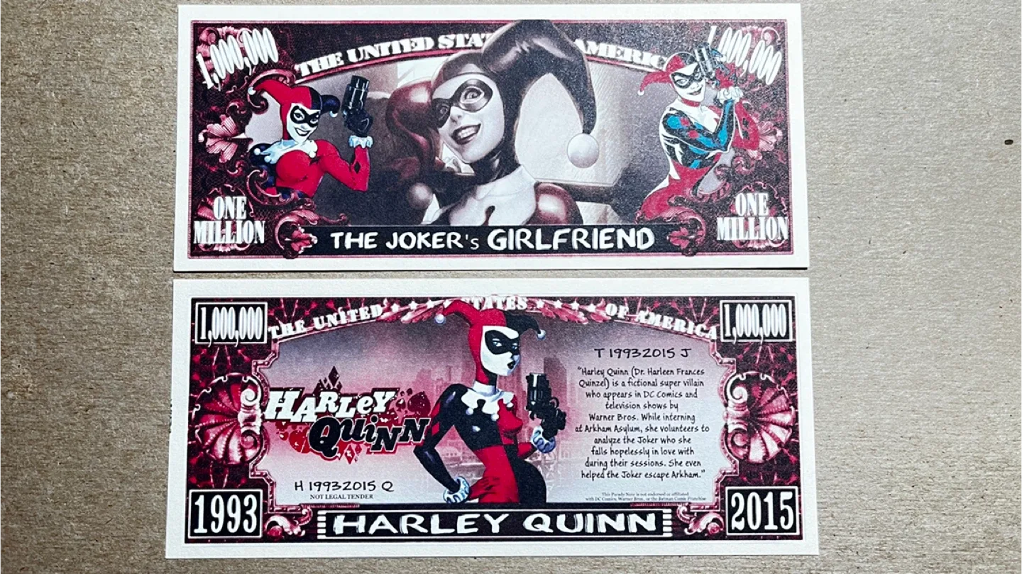 #Cleanout   Harley Quinn Million Dollar Bill - Novelty Item