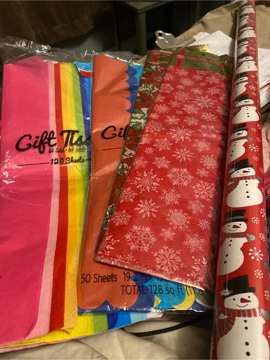 Gift Tissue & Wrapping Paper Lot