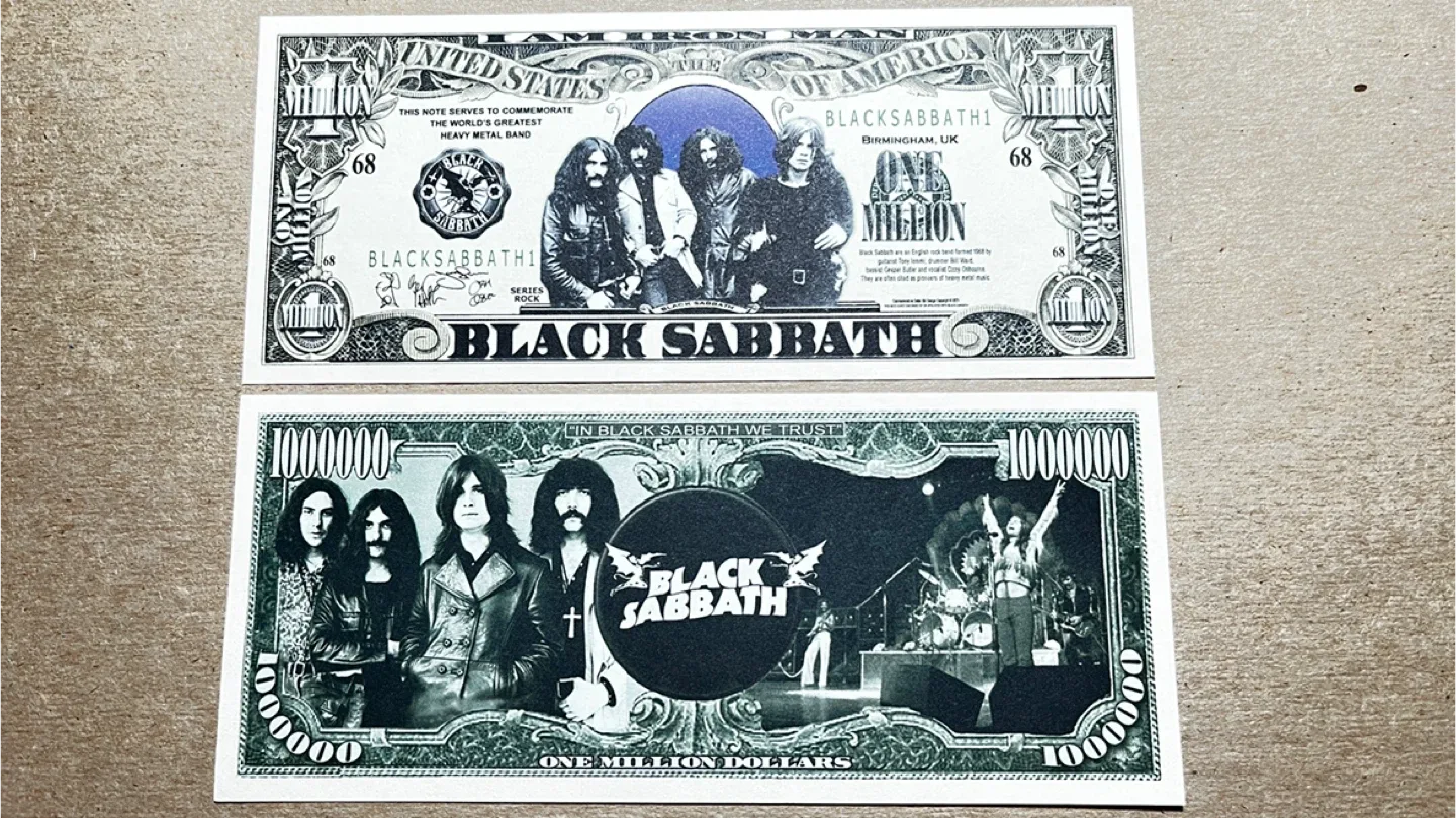 #Cleanout Black Sabbath Commemorative Million Dollar Bills