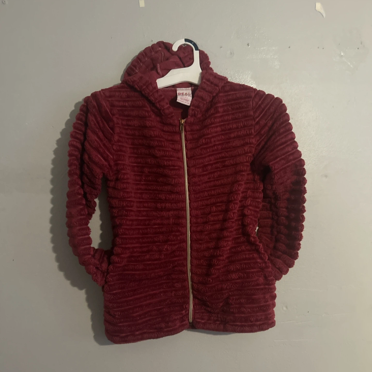 Real Love Girl's Burgundy Fleece Hoodie - Size 14/16 - photo 2