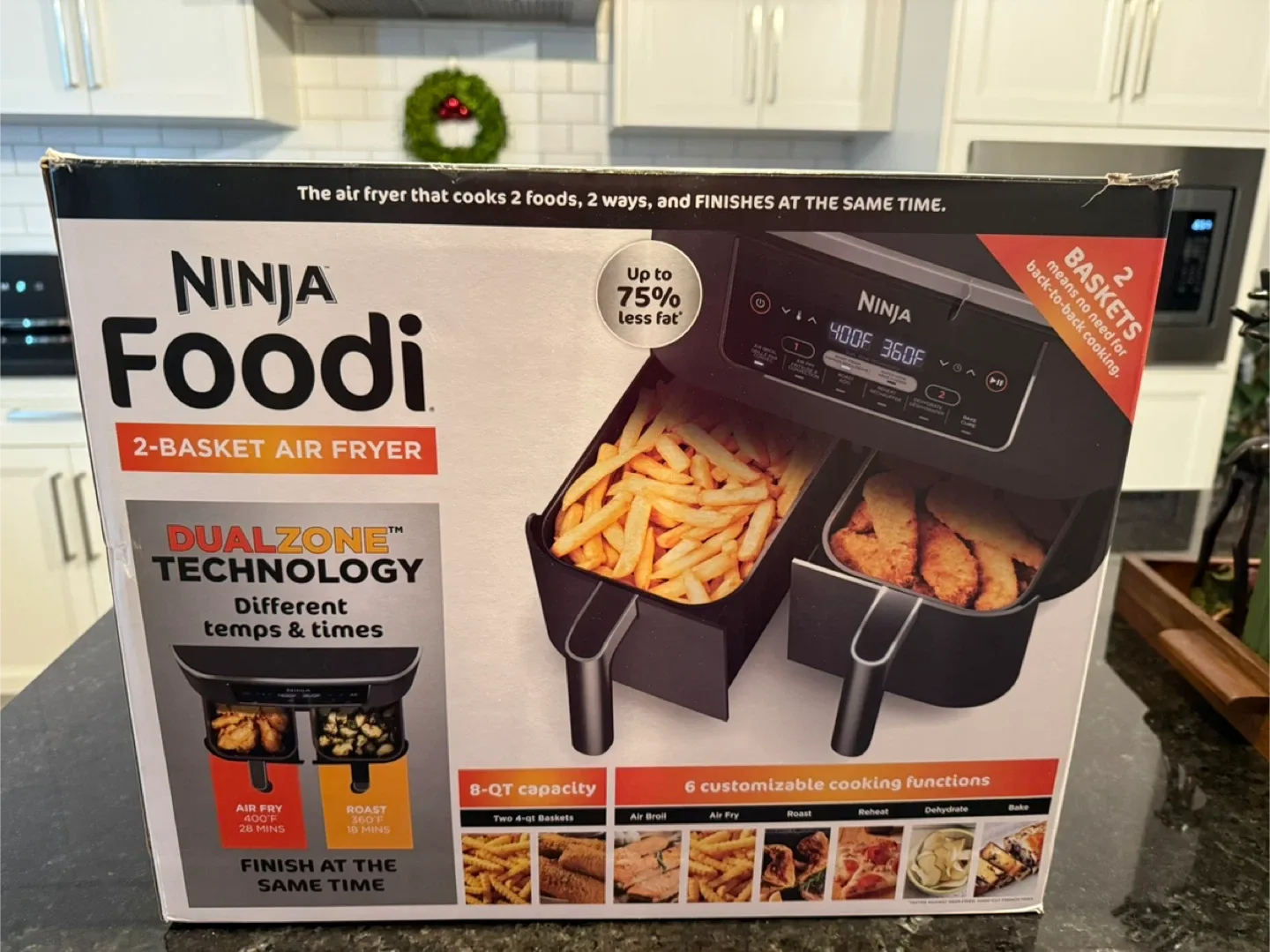 Ninja Foodi 2-Basket Air Fryer 6 Cooking Functions, 8QT image indicator(3)