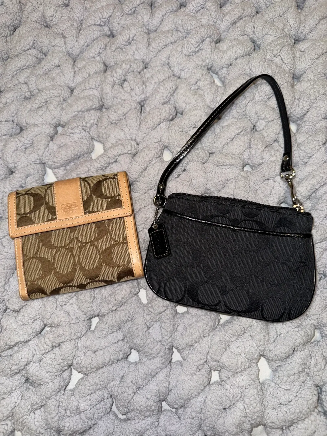 Coach Wallet & Small Black wristlet