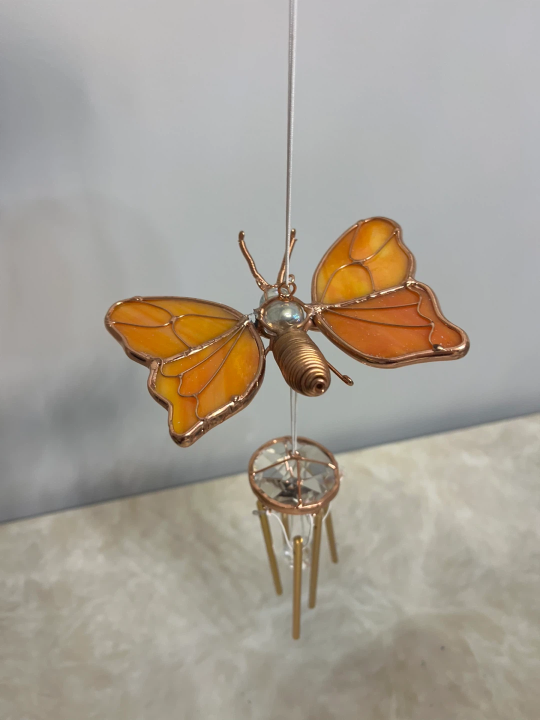 ✨New✨ Butterfly Wind Chime - Orange & Copper