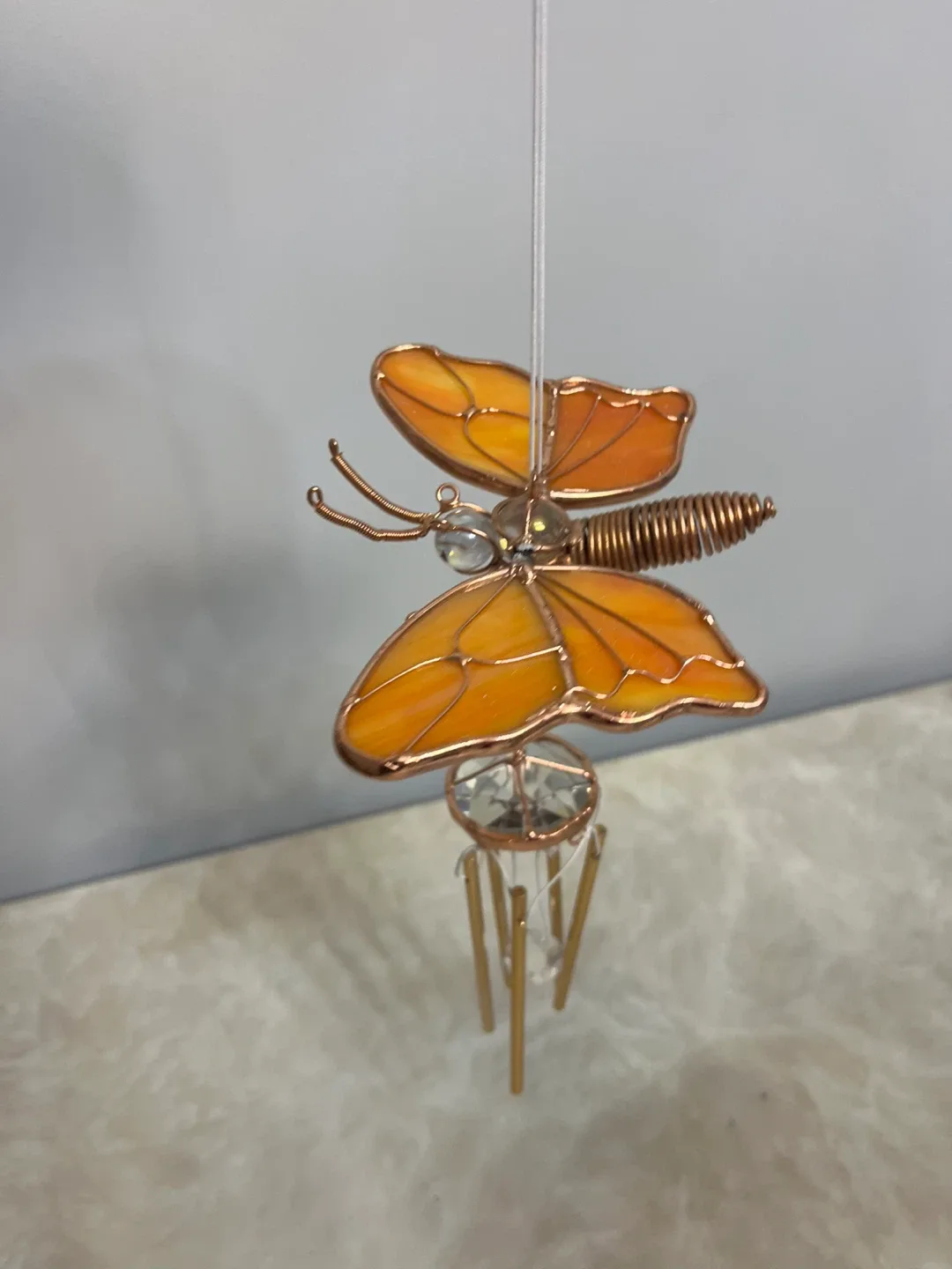 ✨New✨ Butterfly Wind Chime - Orange & Copper