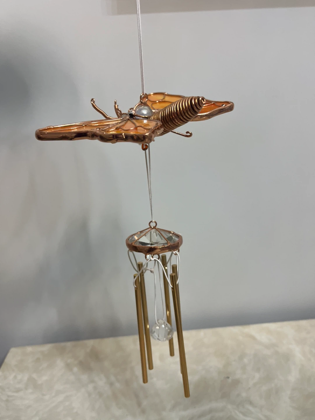 ✨New✨ Butterfly Wind Chime - Orange & Copper - photo 3