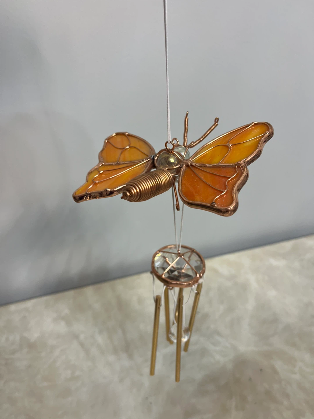 ✨New✨ Butterfly Wind Chime - Orange & Copper - photo 4