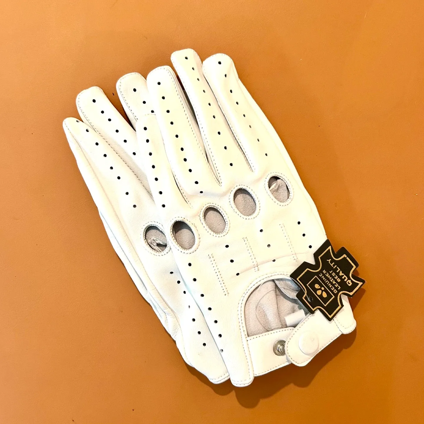 Genuine Lamb Skin Leather Driving Gloves - NWT